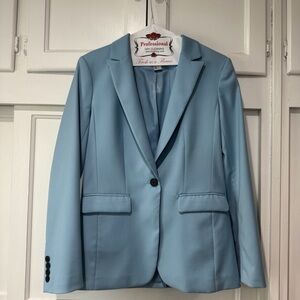 H&M baby blue blazer 4